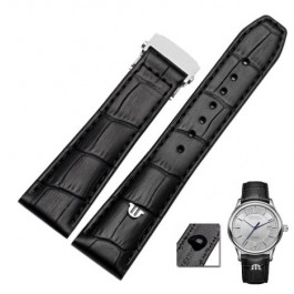 Watch strap Maurice Lacroix Elios 22mm Leather Black 22mm